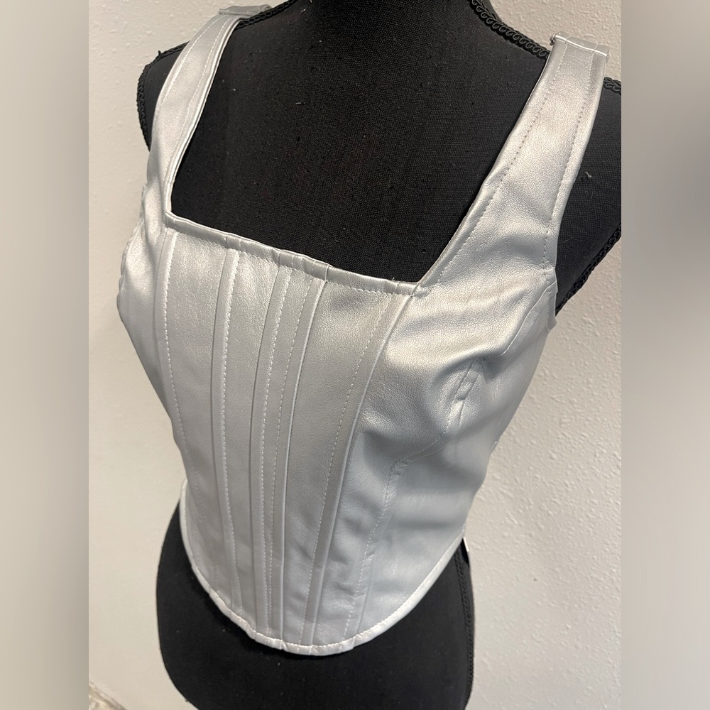 Silver Corset Size Large